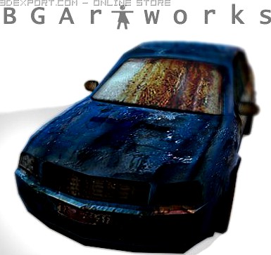 Rusty old car 3D Model