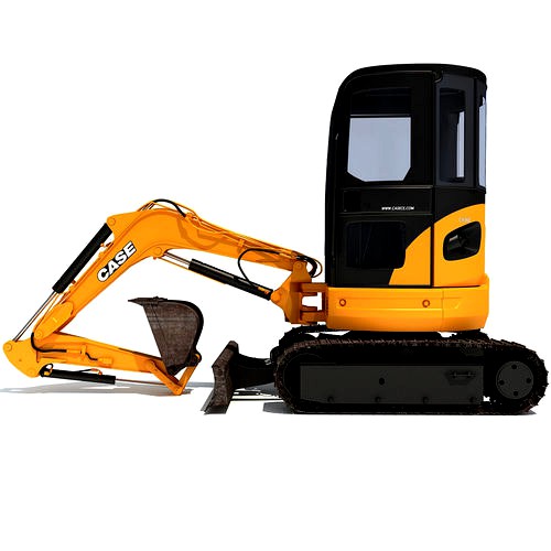 Yellow Mini Excavator Case