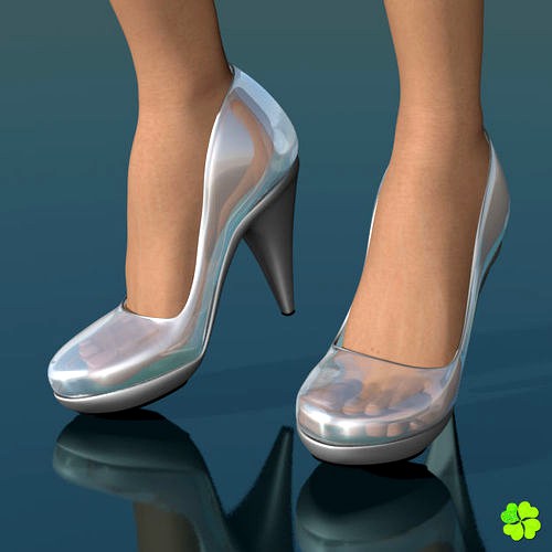 Glass shoes low poly