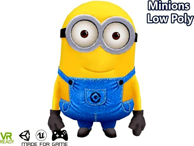Despicable Me Minion Low Poly 3d model
