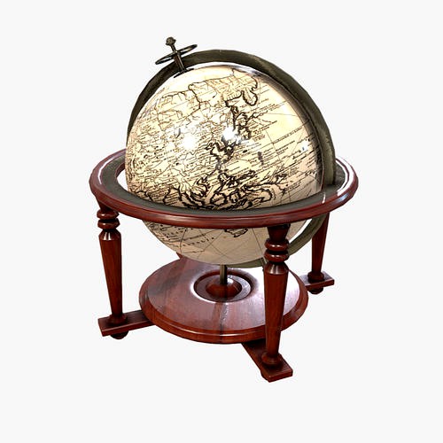 Low Poly PBR Celestial Globe