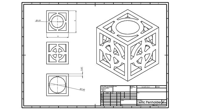 Celtic Penholder 4 | 3D