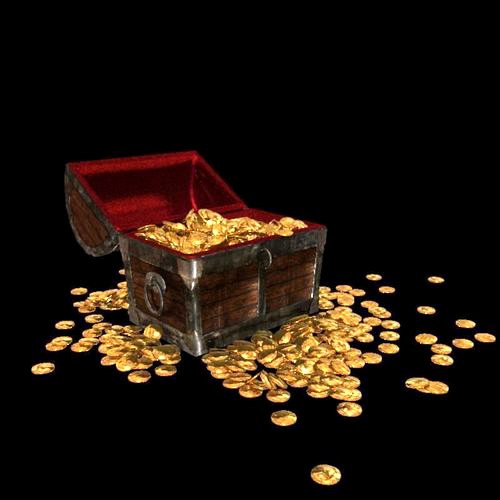 medieval treasure chest-animated