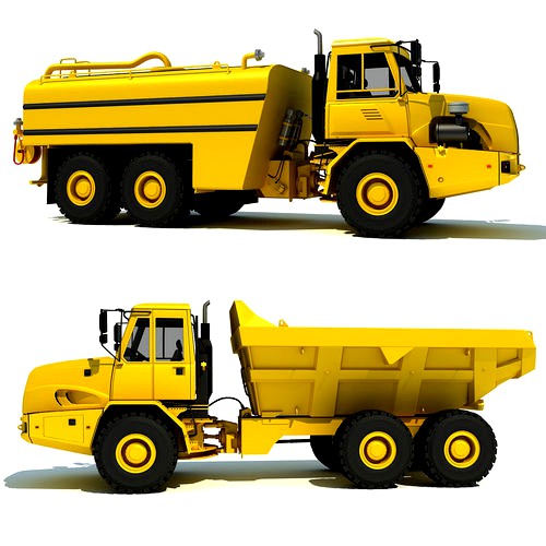 Construction Dump Truck and Water Wagon