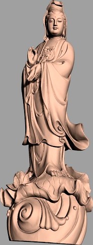Chinese Sculpture Model Guanyin bodhisattva Kwan-yin 056