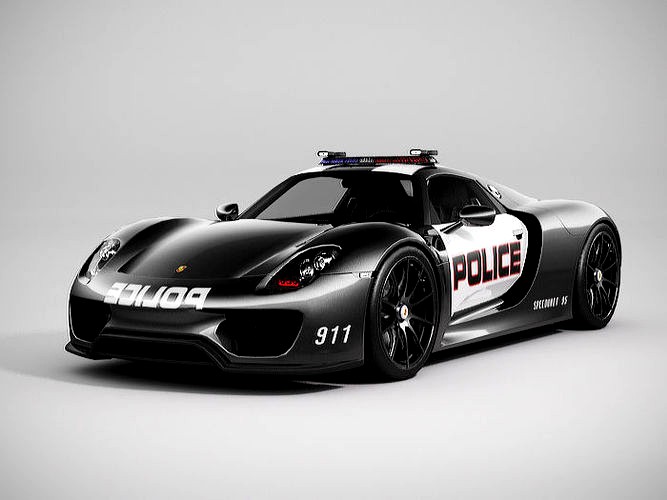 Porsche 918 Spyder Police - Lowpoly