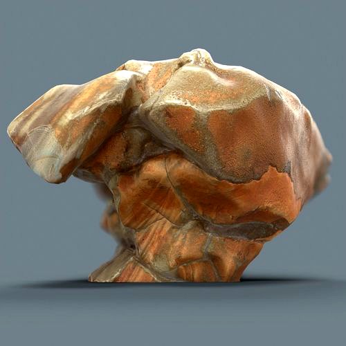Bird Shaped orange Marble Rock