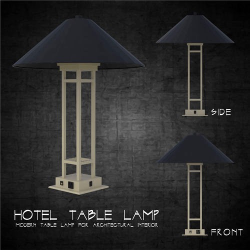 Hotel table lamp modern interior architectural scene light
