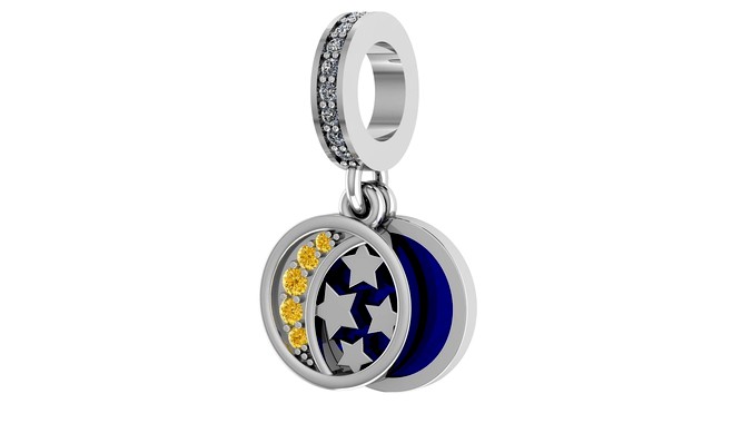 Night enamel charm | 3D