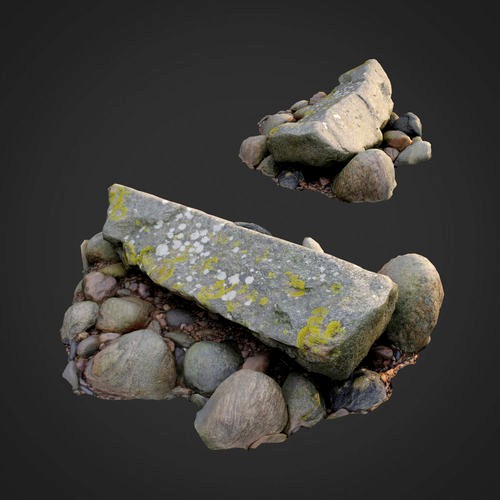 3d scanned nature stone 030