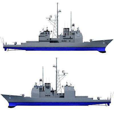 Blue USS Port Royal Missile Cruiser