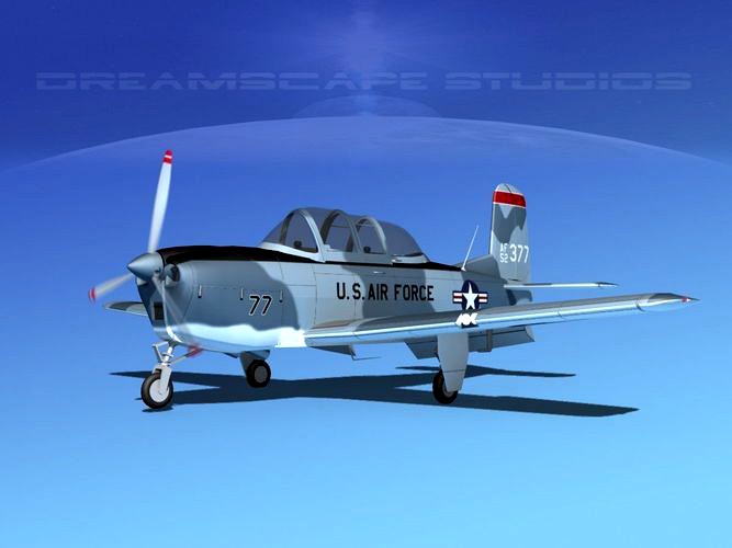 Beechcraft T-34 Mentor V08 USAF