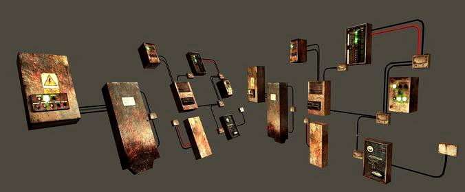 Free Game Ready Fusebox Collection - Clean and Rusty