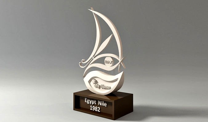 Egypt Nile Boat Trophy | 3D