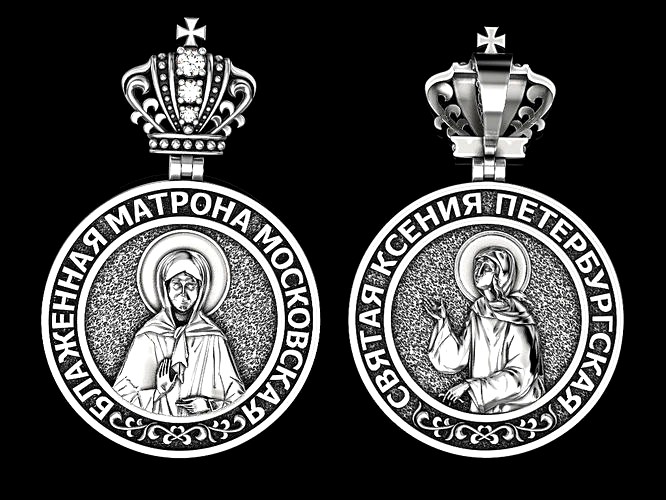 ORTHODOX RUSSIAN PENDANT-ST  MATRONA OF MOSCOW | 3D