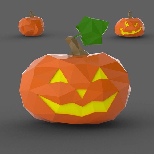 Halloween Pumpkin Low Poly | 3D