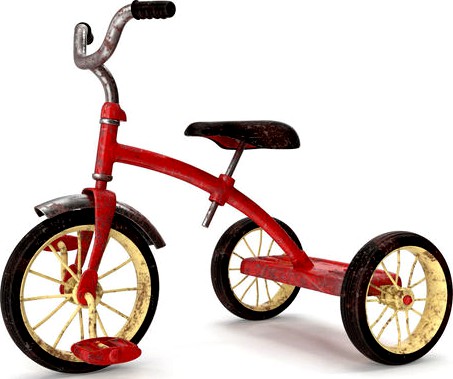 Realistic OId Tricycle