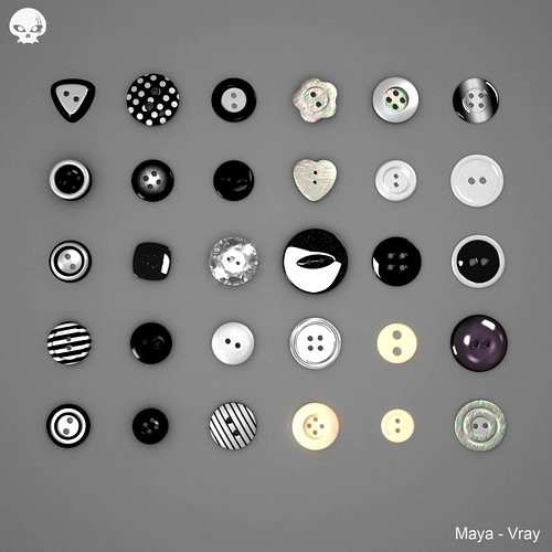 Button Pack Black and White