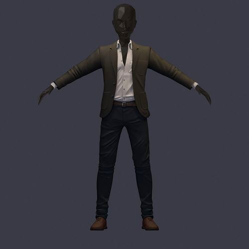 subdivision 3d model avatar cost shirt pants shops