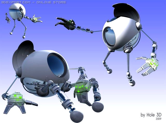 Robot for animation 3D Model