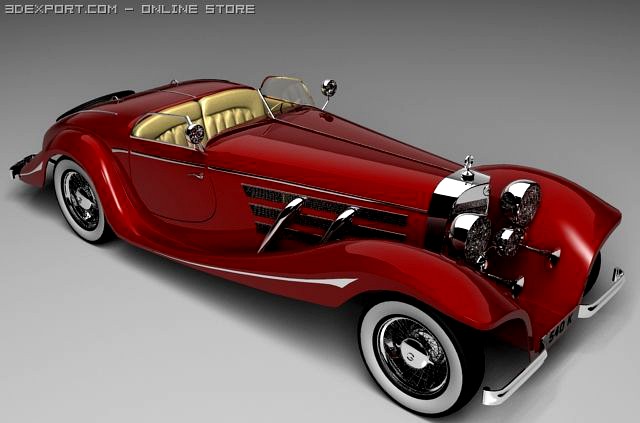 MercedesBenz 540K Convertible 3D Model