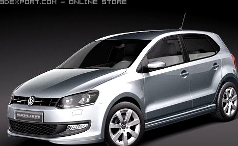 Volkswagen Polo BlueMotion 2010 3D Model