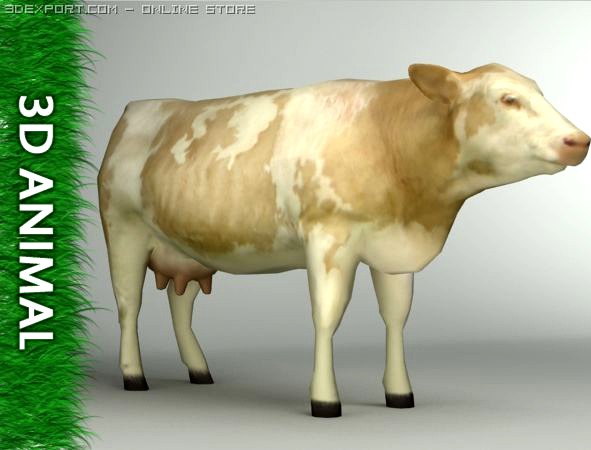 Cow lowpoly 3d model 3D Model