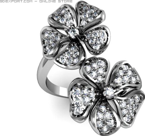 Flower ring 3D Model