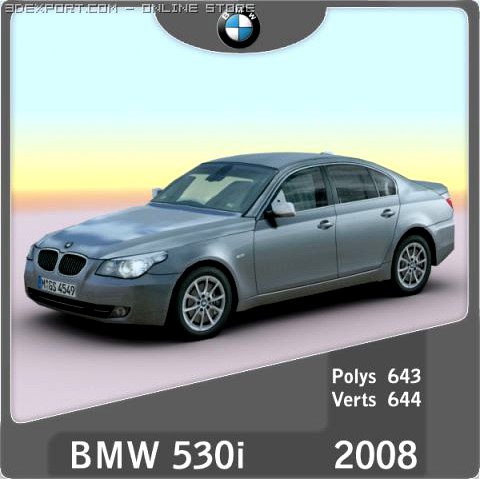 2008 BMW 5 Series sedan 3D Model