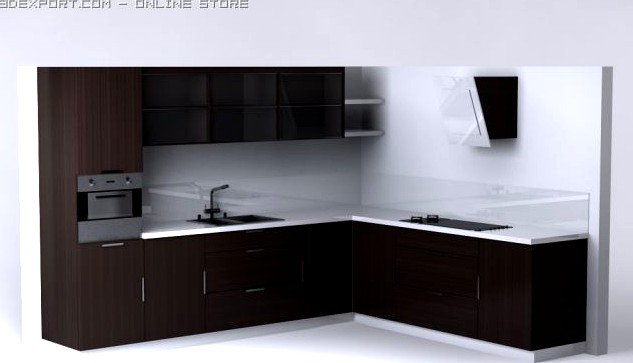 Kitchen Corner Setup 3D Model