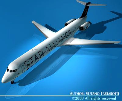 MD82 Spanair 3D Model