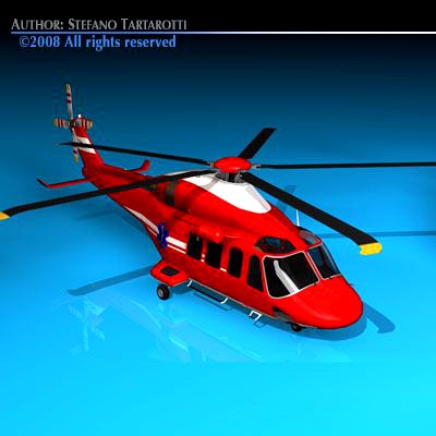 AW 139 air ambulance 3D Model