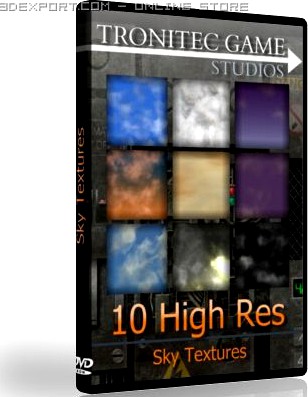 10 High Res Sky Textures 3D Model
