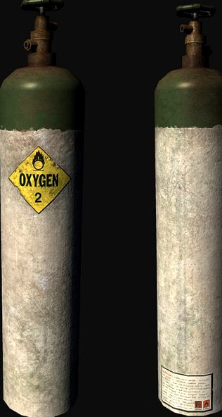 Oxygen Cylinder 3D Model