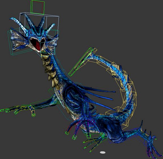 Toon Water Dragon 3D Model