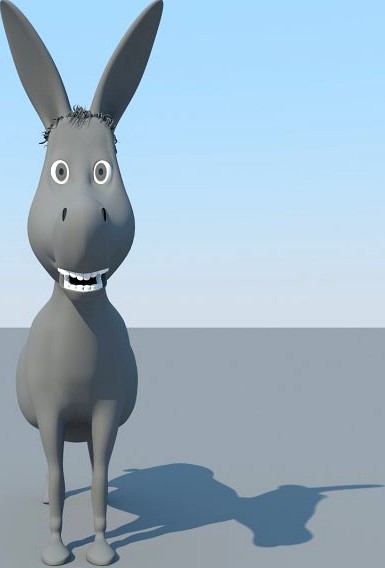 Donkey Cartoon MAX 2011 3D Model