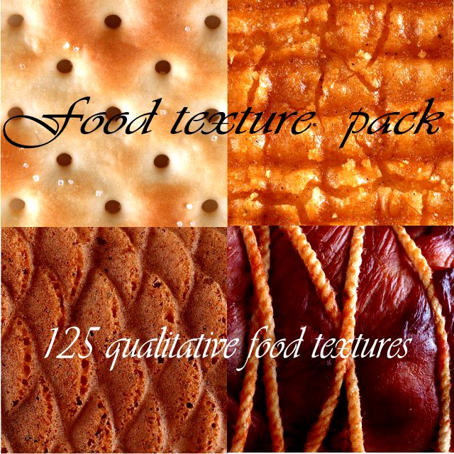 Seamless food textures pack 125 textures 3D Model