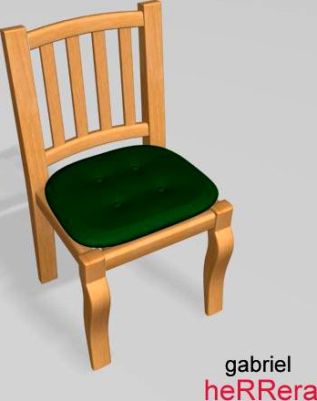 Wood chair 3D Model