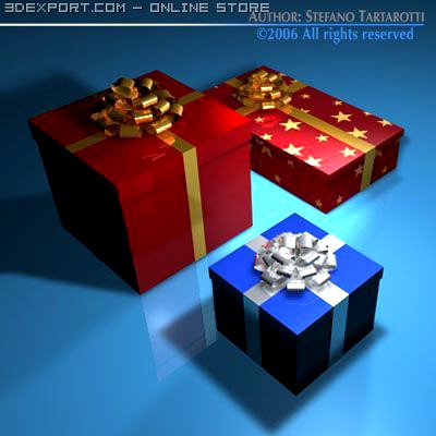 Gift boxes 3D Model