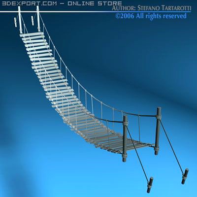 Rope bridge 3D Model