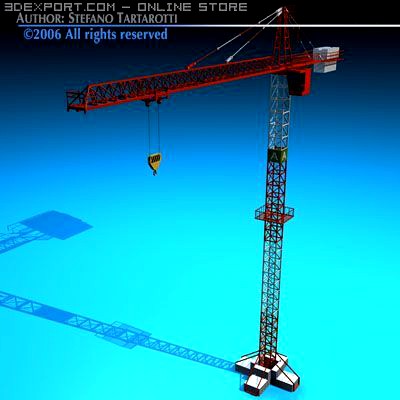 Tower crane 3D Model