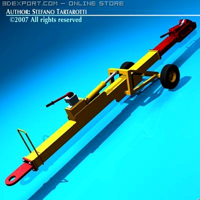 Airport tow bar 3D Model