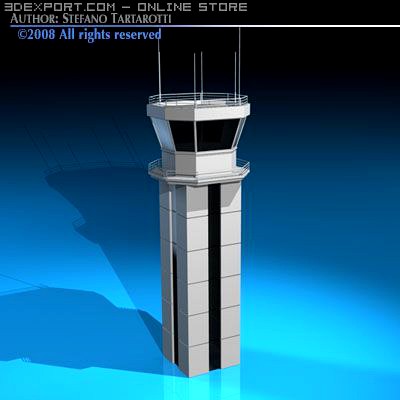 Airport control tower 3D Model