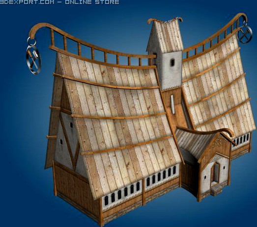 Fantasy CarpenterHall 3D Model