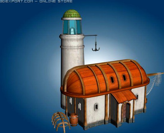 Fantasy Lighthouse 3D Model
