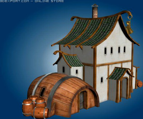 Fantasy PotHouse 3D Model