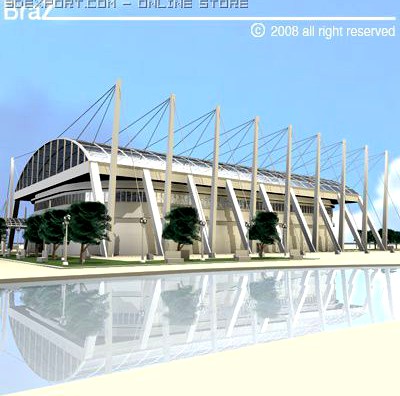 Hockey Stadium 3D Model