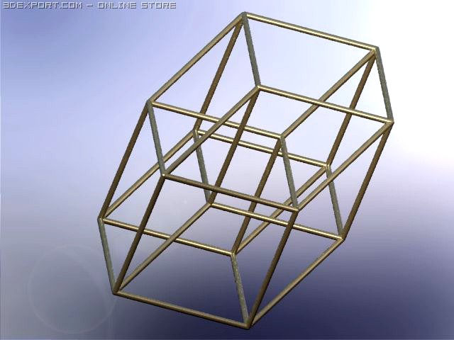 4 Dimensional Cube 3D Model