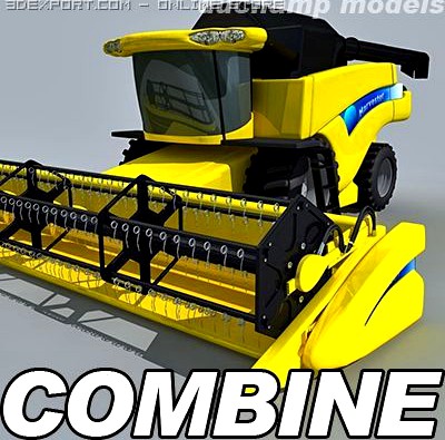 Combine Harvester 3D Model