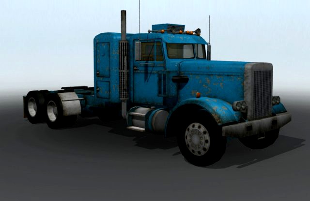 Old Semi Truck 3D Model